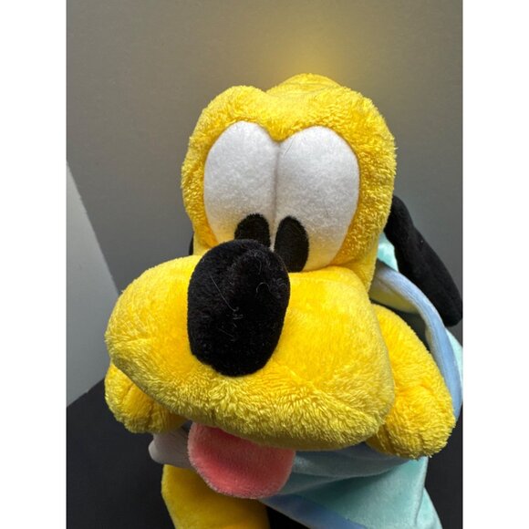 Disney Babies Pluto Plush Toy With Blanket & Bone Stuffed Animal 11" Vintage Col - Picture 3 of 13